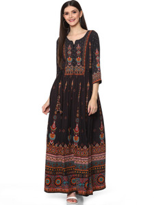 BIBA Women Printed Flared Kurta