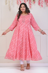 Swasti Women Leheriya Flared Kurta