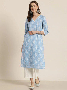 Jagra Women Printed Straight Kurta