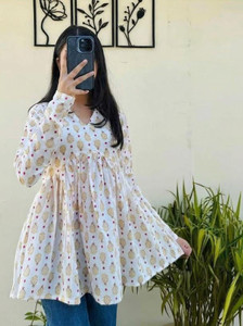 RITU FASHION Women Floral Print Flared Kurta