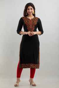 GOMOSWA INTERNATIONAL Women Embroidered A-line Kurta