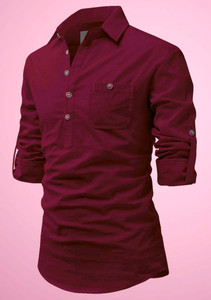 TrendiVastra Men Solid Straight Kurta