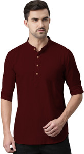 Univibe Men Solid Straight Kurta