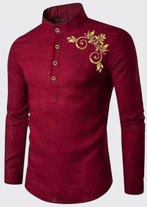 DIMMY Men Printed Straight Kurta