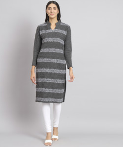 HEMLOCK Women Self Design Straight Kurta