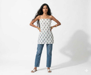 Khargosh signature Women Printed Straight Kurta