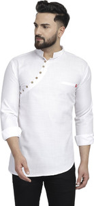 B BEN Men Solid Asymmetric Kurta