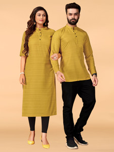 Harekrishna creation Women Striped A-line Kurta