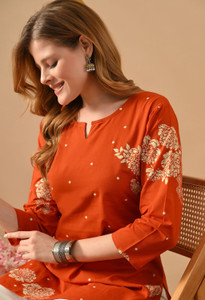 PHYSIL Women Floral Print Straight Kurta