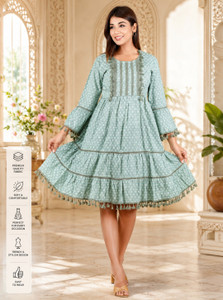 Unisets Women Printed Flared Kurta