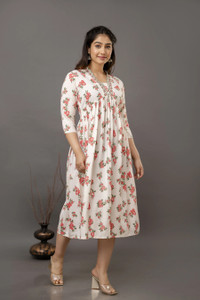 DIPANI Women Floral Print Gown Kurta