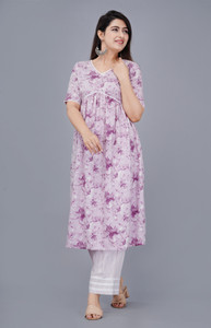 MintMarie Women Printed Flared Kurta