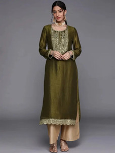 KurtiByHarshita Women Embroidered A-line Kurta