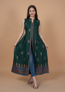 Annsh Apparel Women Printed Frontslit Kurta