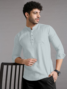 MBF66 Men Striped Straight Kurta