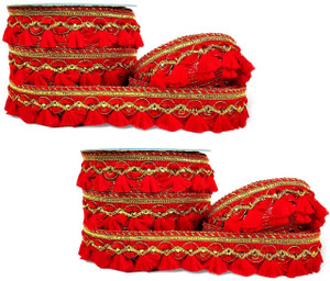 De-Ultimate CWG0446-03-01 ( M:7568) Set of 2 Red & Gold (2.7cm X