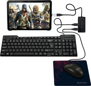 Bestor 5-Piece Combo: Keyboard, Mouse, Mouse Pad, Type-C Pack of 5 - Image 6