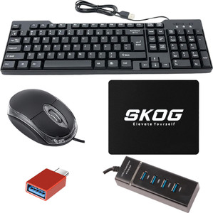 SKOG Wired Keyboard and Mouse Combo with USB Hub - Image 6