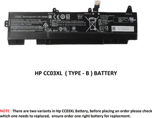 SOLUTIONS-365 COMPATIBLE CC03XL NEW MODEL ( TYPE B) BATTERY FOR HP
