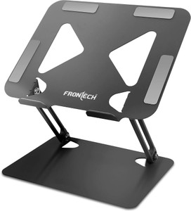 Frontech Laptop Stand – Carbon Steel, 4°–45° Height Adjustment, Anti-Slip Silicone Carbon Steel Floor and Desk Stand Laptop Stand with Adjustable Height Compatible with Universal Laptops