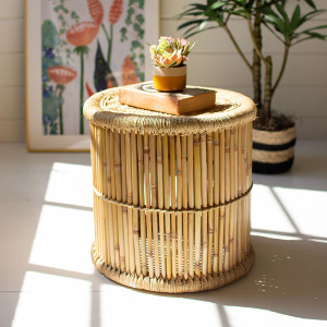 Yuvivaa 90 L Yellow Laundry Stool/Storage