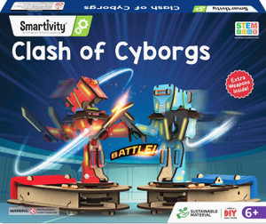 Smartivity STEAM Warriors: Clash of Cyborgs ,STEM DIY Fun Toy, Educational & Construction based Activity Game Kit for Kids 6 to 14, Best Gift for Boys & Girls, Learn Science Engineering Project, Made in India, By IIT Delhi Alumni