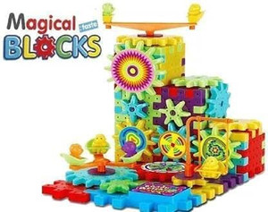 DL DOLU Gear Building Toy Set - Interlocking Learning Blocks ...