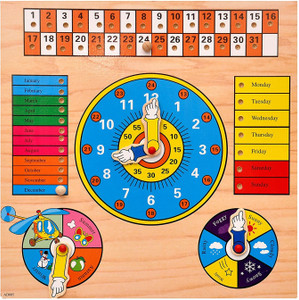 Webbee Craft Wooden All In One Multifunctional Learning Board