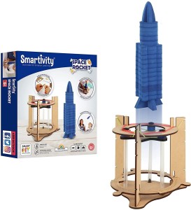 Smartivity Space Rocket STEM Toy, Educational & Construction based DIY Fun Activity Game for Kids 6 to 14, Gifts for Boys & Girls, Learn Science Engineering Project, Made in India by IIT Delhi Venture