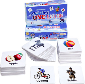 ZARQITO All in One Flash Cards for Kids (Non-Tearable flashcards - Water Proof)