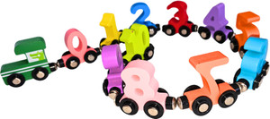 MANAAZ Magnetic Wooden Number Train Set, Montessori Learning Toy For Kids