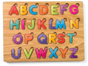 sweny fashion Wooden ABCD Alphabet Puzzle Board for Kids Learning Toy A to Z Montessori
