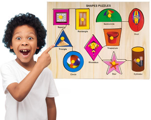 BOZICA Educational Shape Color Geometric Recognition Developing Creativity For Kids.