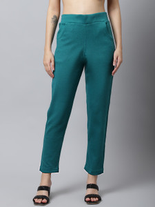 fortuner Regular Fit Women Green Trousers