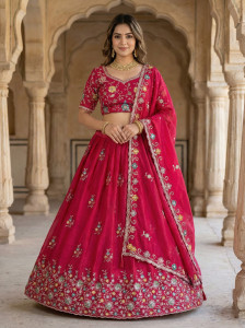 Jogmaya Fashion Embroidered Semi Stitched Lehenga Choli