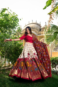 AAYUSHYAM ENTERPRISE Printed Semi Stitched Lehenga Choli