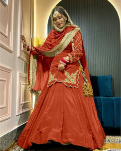 Mylofy Floral Print Stitched Lehenga & Kurta
