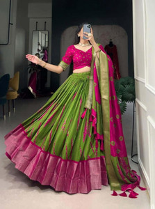 AAYUSHYAM ENTERPRISE Printed Semi Stitched Lehenga Choli
