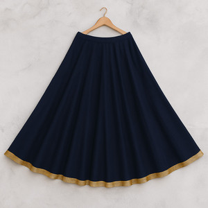 Omstar Fashion Solid Semi Stitched Lehenga Skirt