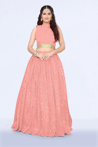 Rise On Fab Self Design Semi Stitched Lehenga Choli