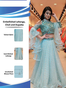 Aatvi Embellished Semi Stitched Lehenga Choli