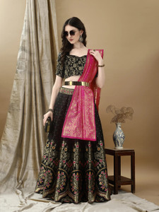 LCHH32RNMGDZYYNR Self Design Semi Stitched Lehenga Choli