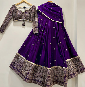 FOLKSHWEAR 21 Embroidered Semi Stitched Lehenga Choli
