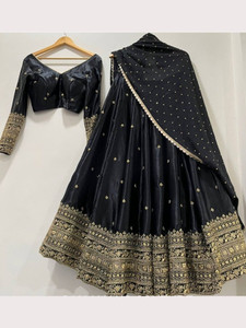 Trijal Fab Embellished Semi Stitched Lehenga Choli