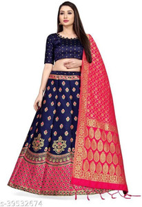 Dishas Solid Semi Stitched Lehenga Choli