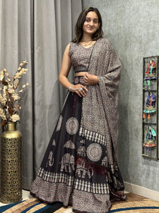 kaizen texo fab Digital Print Semi Stitched Lehenga Choli