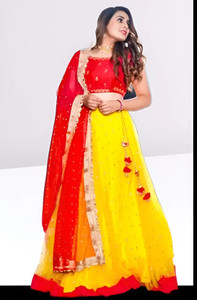 ACHYUT DESIGNS Embroidered Semi Stitched Lehenga Choli