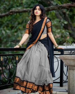 R K INFINITIVE Solid Semi Stitched Lehenga Choli