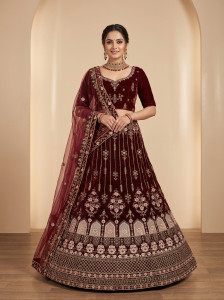 G2J BROTHERS Embroidered Semi Stitched Lehenga Choli