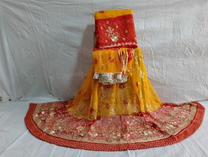 Yamuna Fashion Embroidered Semi Stitched Rajasthani Poshak